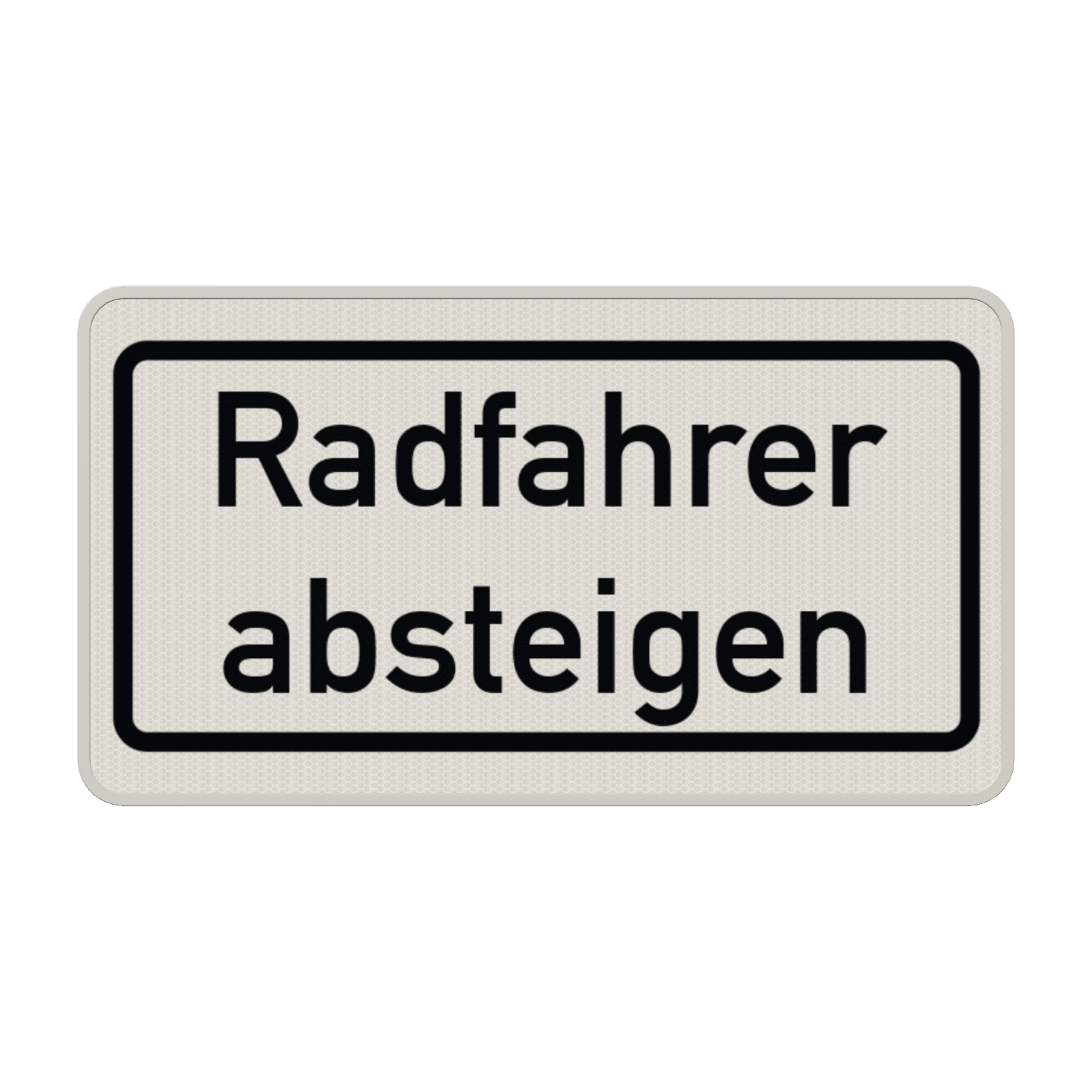 Verkehrszusatzeichen 1012-32 - Radfahrer absteigen