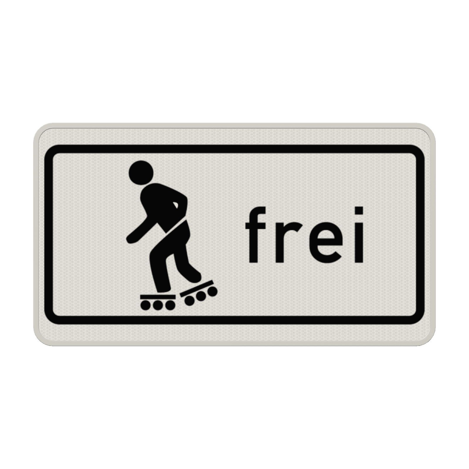Verkehrszusatzeichen 1020-13 - Inline-Skaten und Rollschuhfahren frei