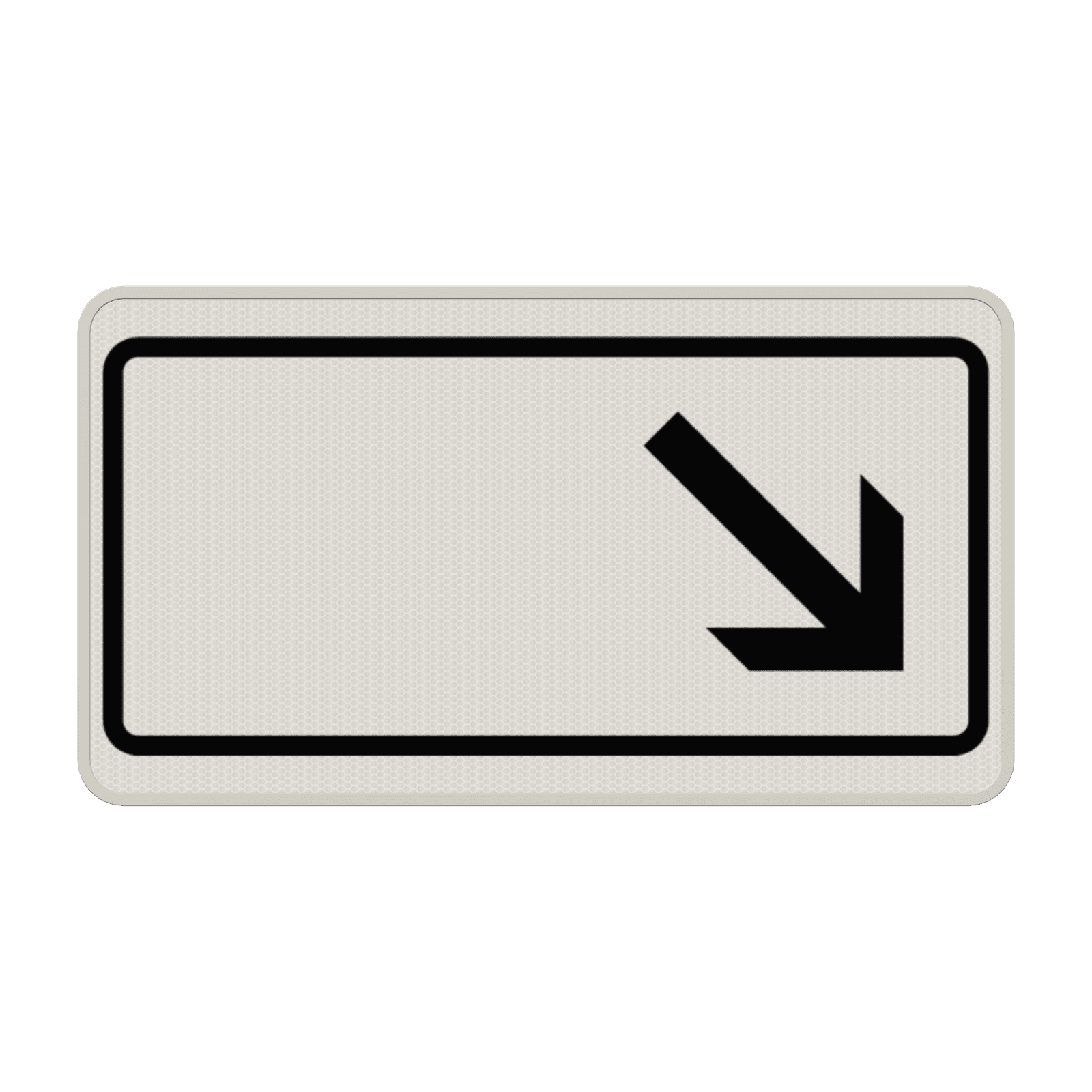 Verkehrszeichen 1000-29r - 1 Plätze, ein schräge Pfeile