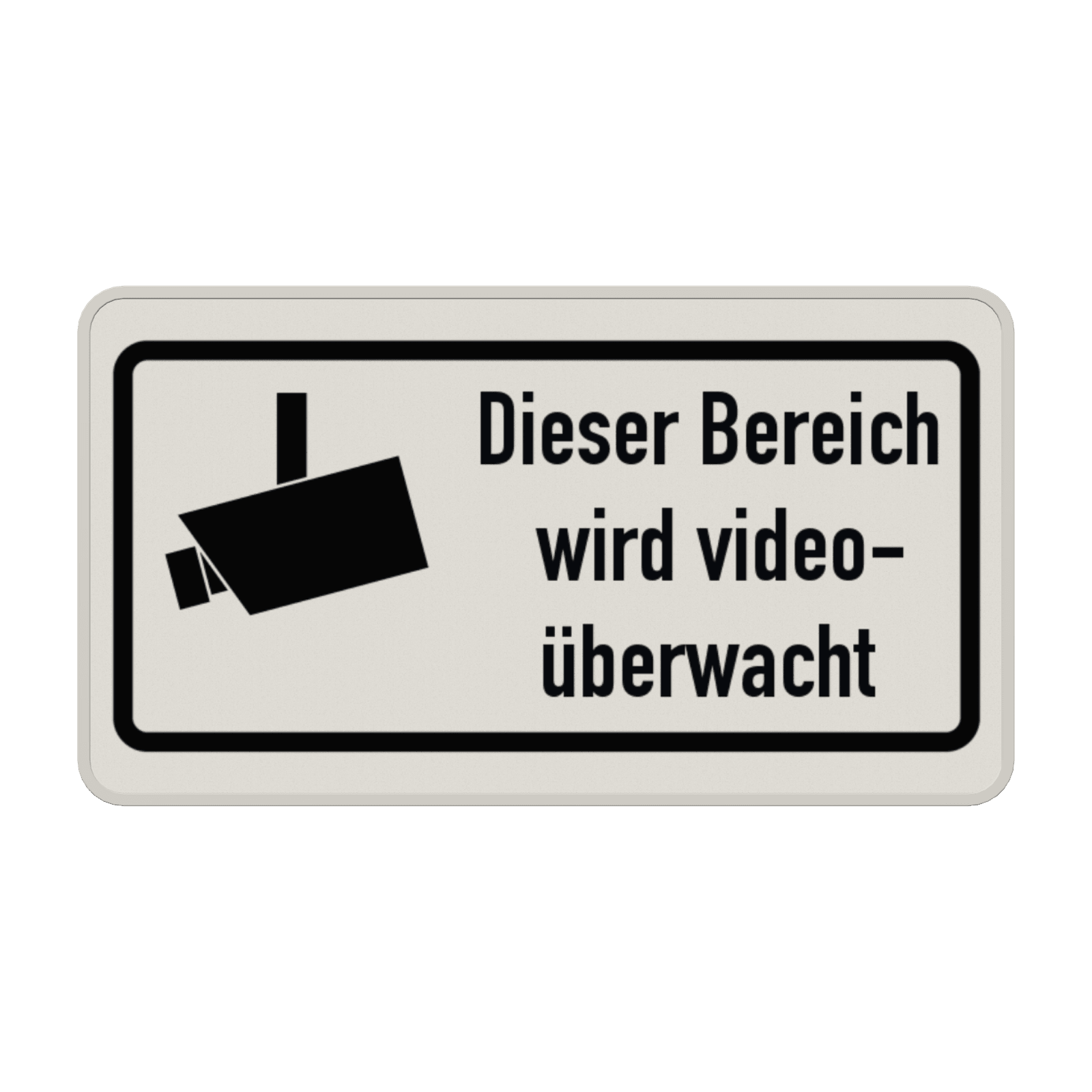 Hinweisschild - Dieser Bereich wird videoüberwacht
