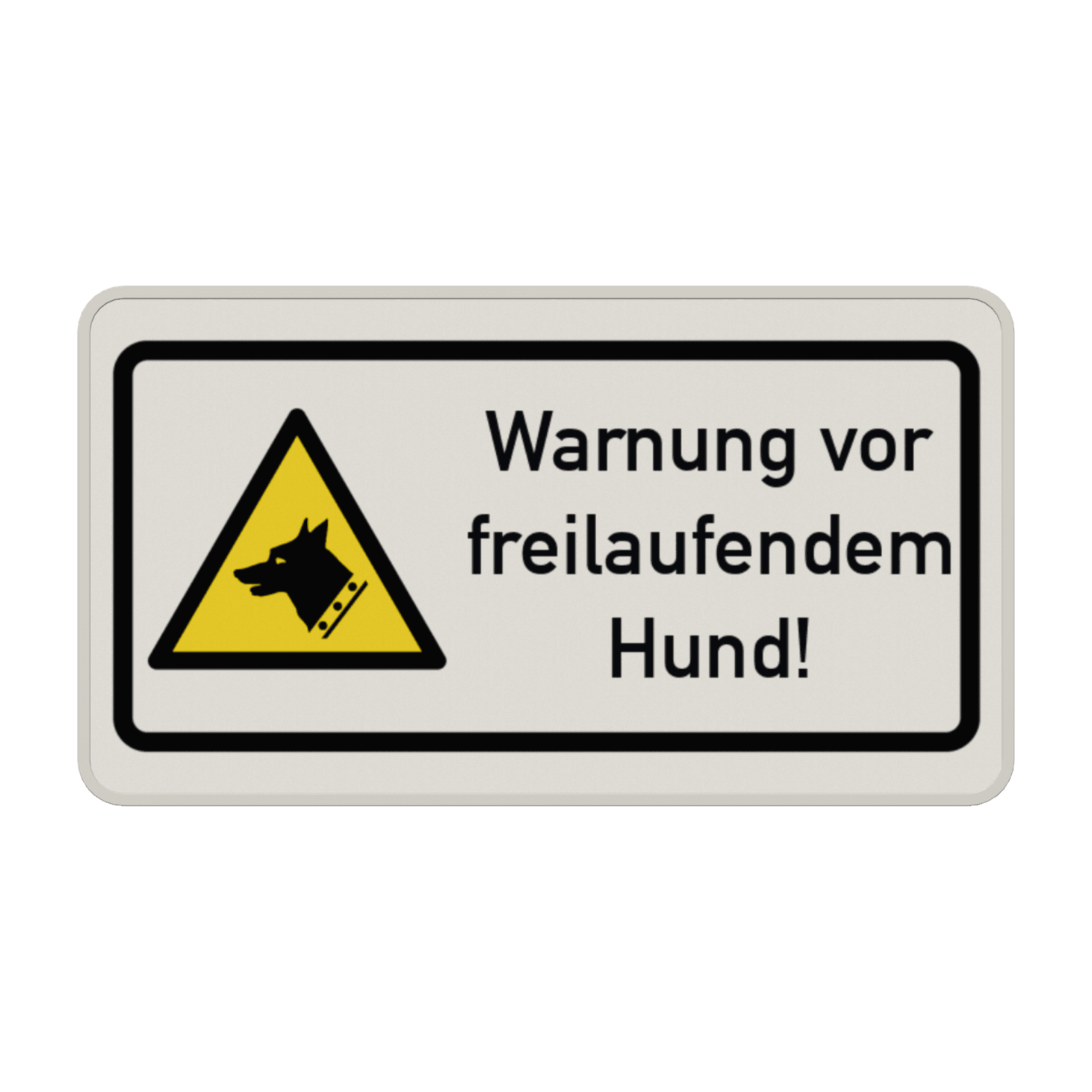 Warnschilder - Warnung vor freilaufendem Hund!