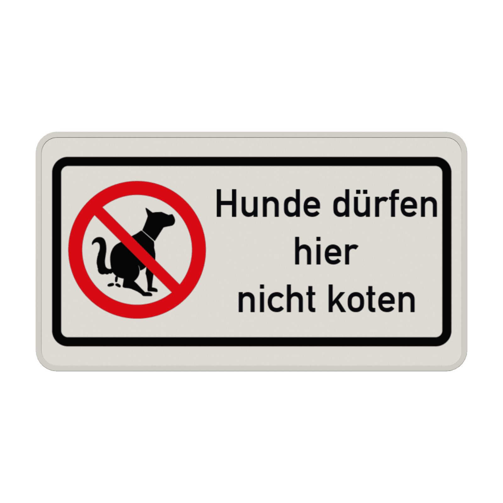 Verbotsschild - Hunde dürfen hier nicht koten