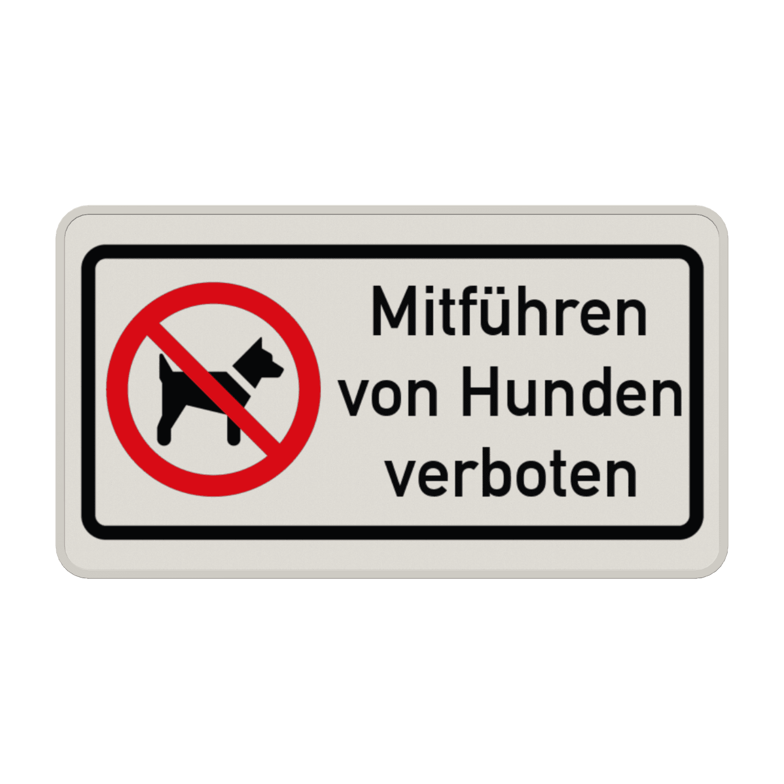 Verbotsschild - Mitführen von Hunden verboten