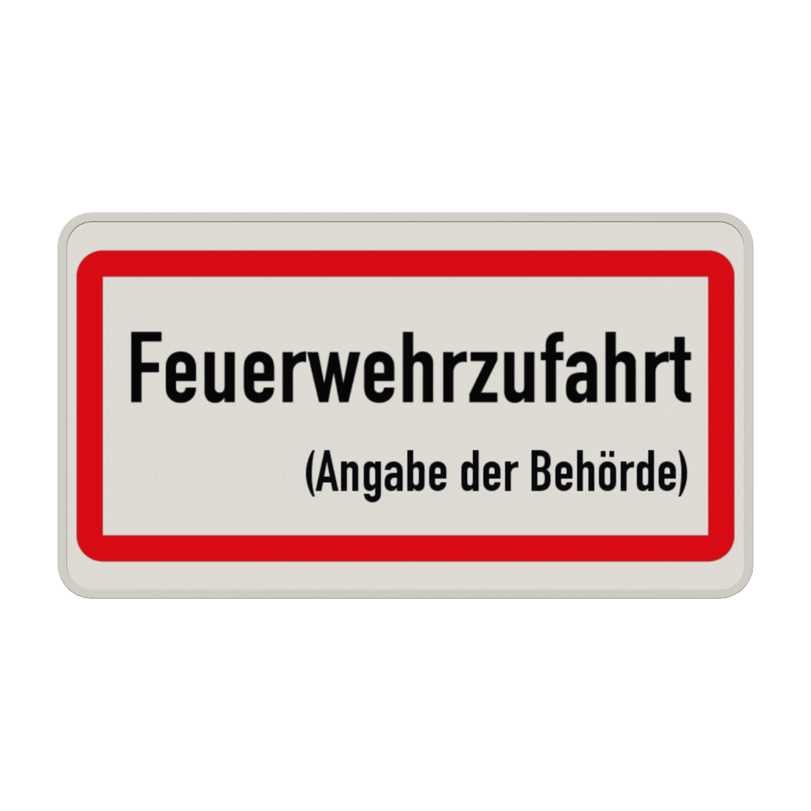Feuerwehrschilder - Feuerwehrzufahrt mit Angabe der Behörde nach DIN 4066