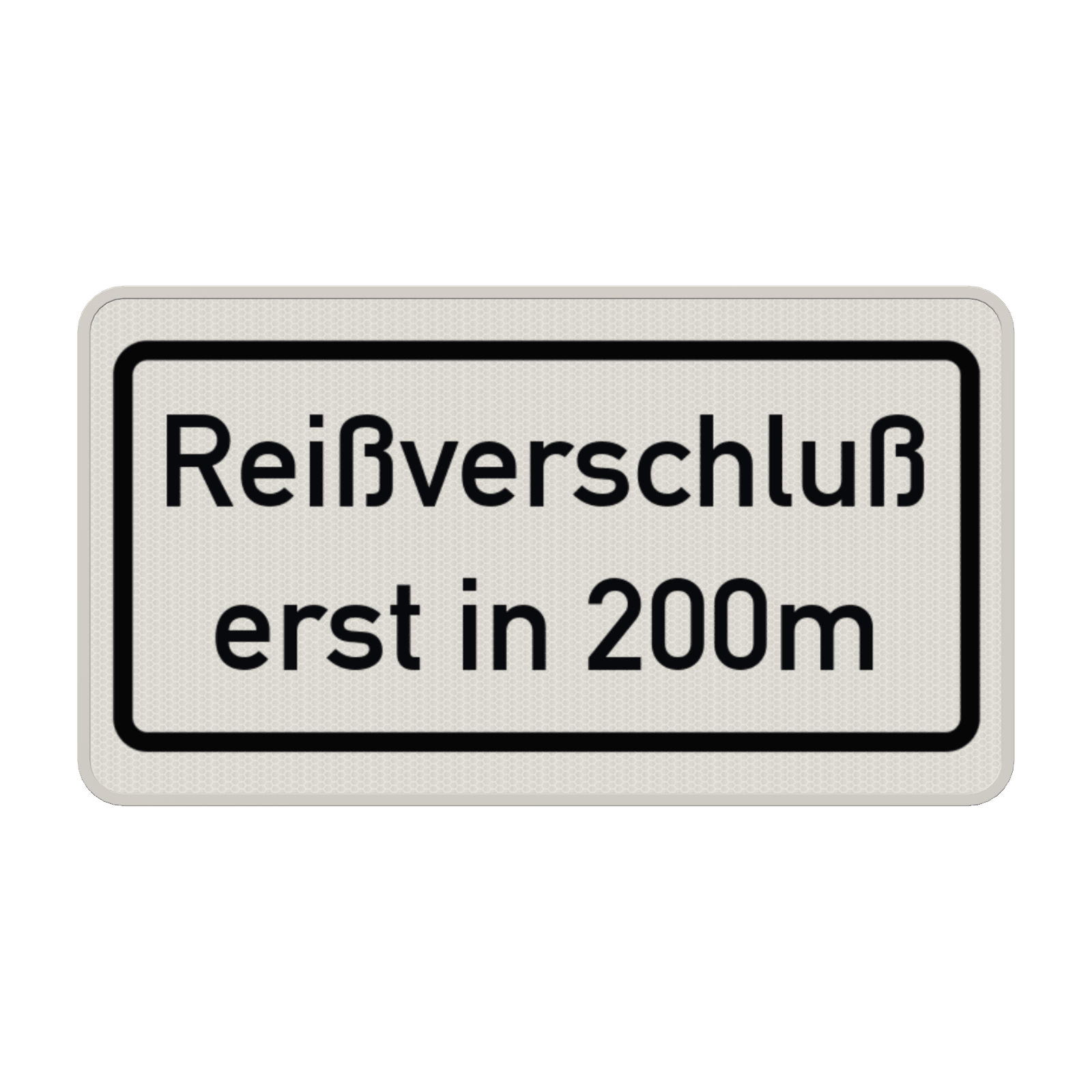 Verkehrszeichen 1005-30 - Reißverschluß erst in ... m (meter)