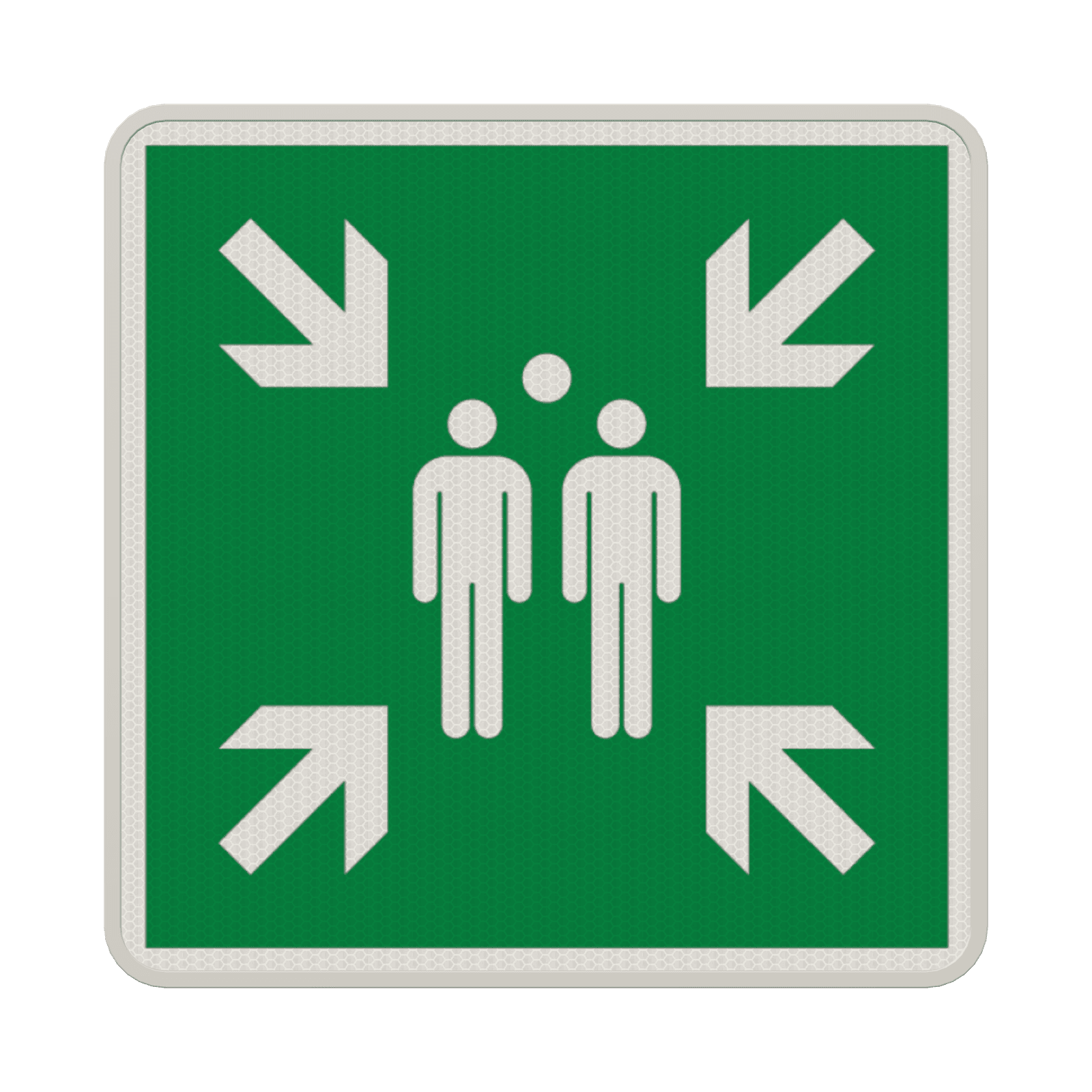 Fluchtwegschild - Sammelstelle und Sammelplatz