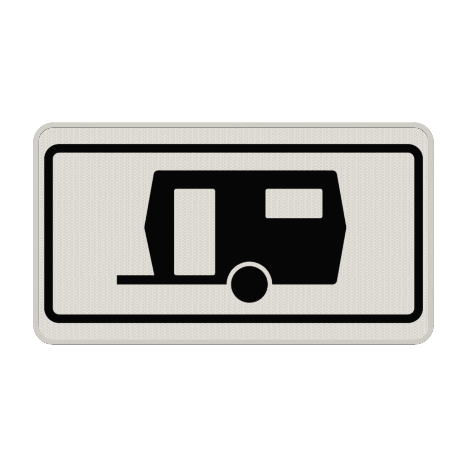 Verkehrszeichen 1010-13 - Kennzeichnung von Parkflächen, auf denen Wohnwagen auch parken dürfen