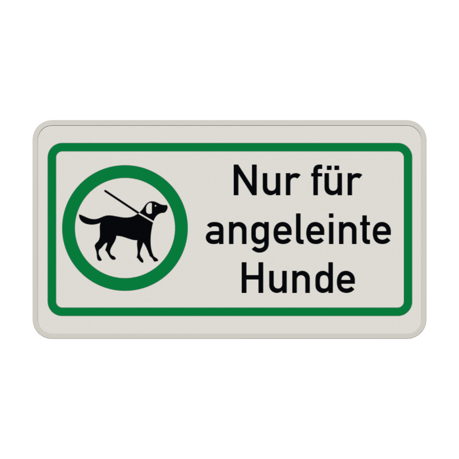 Hinweisschild - Nur für angeleinte Hunde