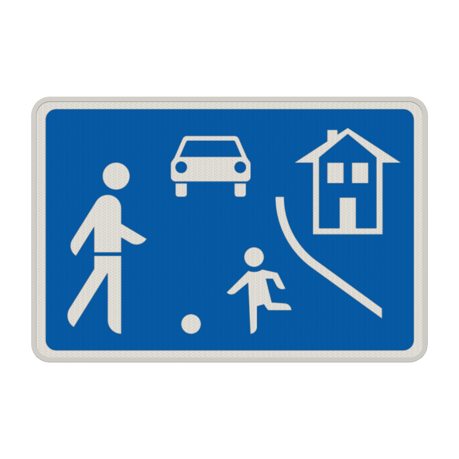 Verkehrszeichen 325.1 - Beginn eines verkehrsberuhigten Bereichs