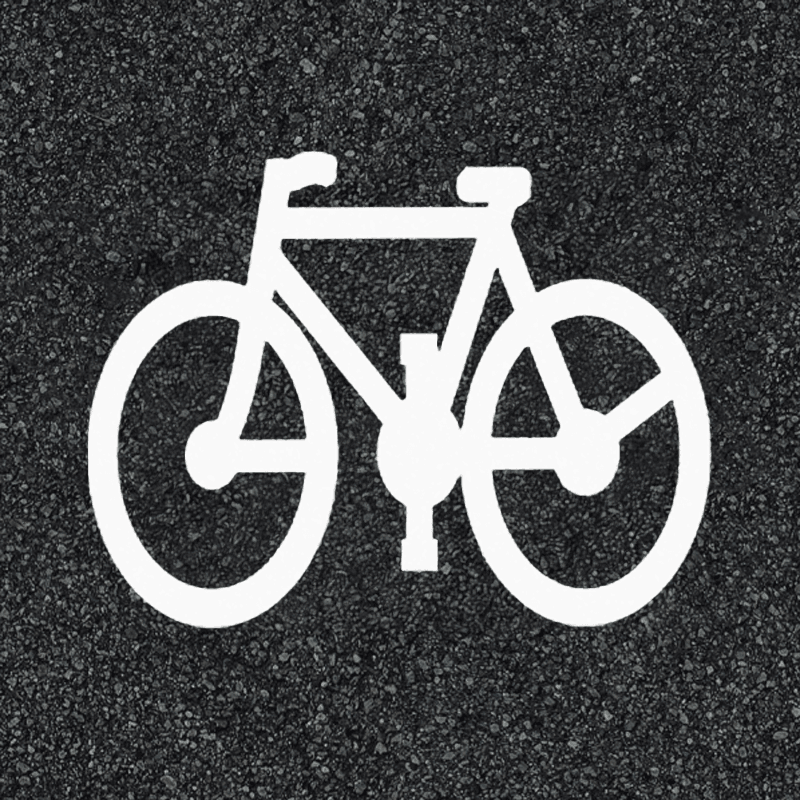 Thermoplast fiets symbool - wegmarkering