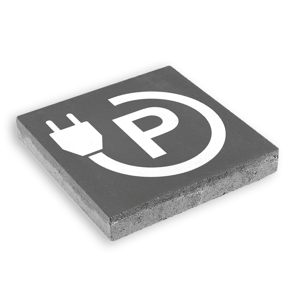 Parkeertegel 400x400x80mm - Aanduiding laadpaal parkeerplaats