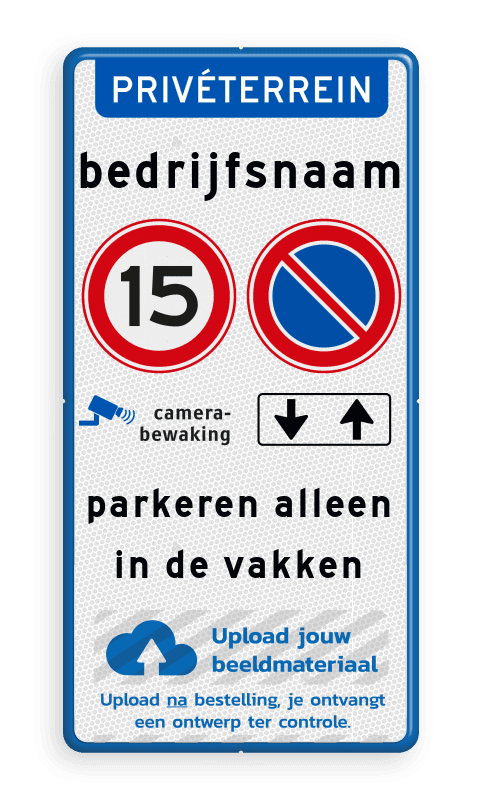 Entreebord met Banner, 4 pictogrammen en eigen tekst met logo