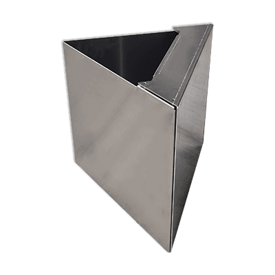 Panneau de signalisation 3D triangulaire vierge en aluminium avec étriers - 400x400 ou 700x700 mm
