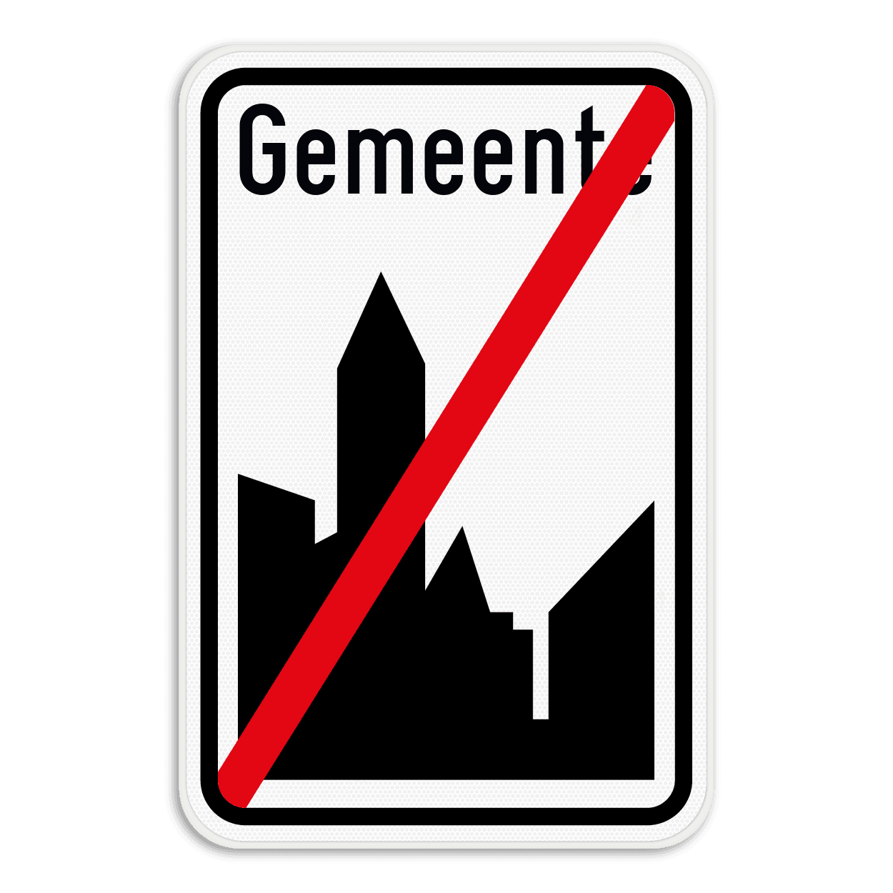 Verkeersbord SB250 F3a - Einde bebouwde kom