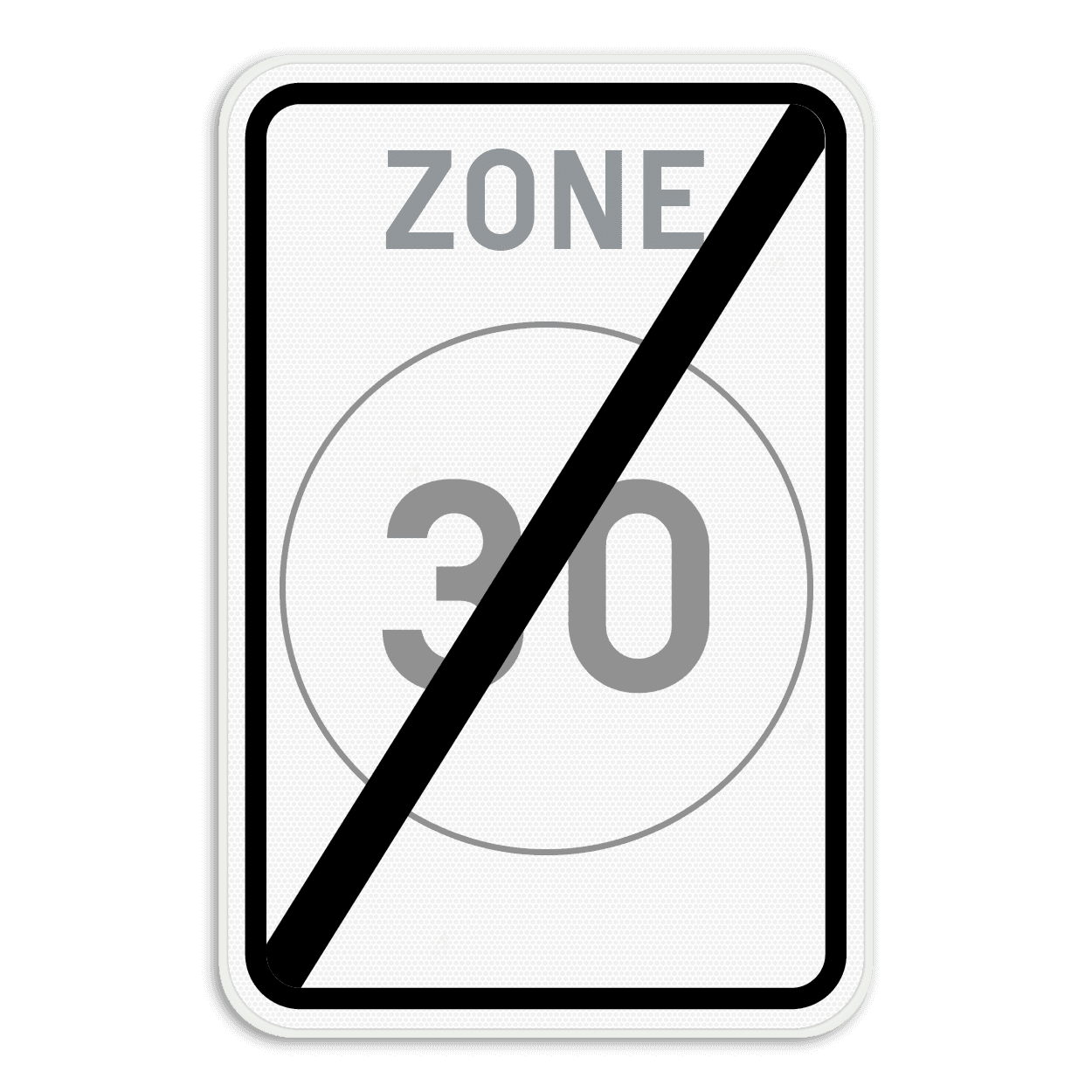 Verkeersbord SB250 F4b - Einde zone 30