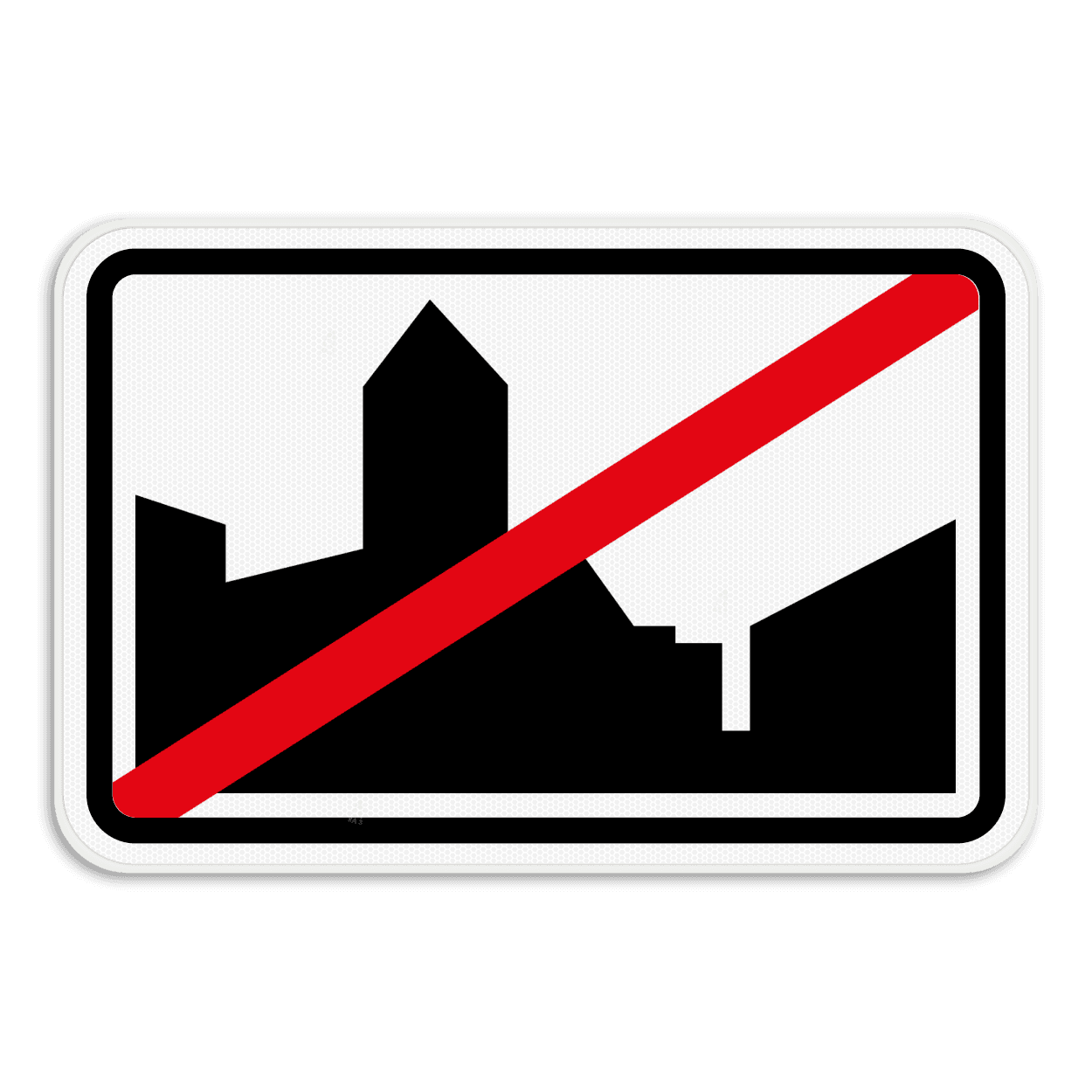 Verkeersbord SB250 F3b - Einde bebouwde kom