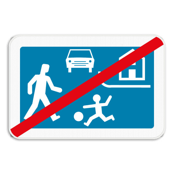 Verkeersbord SB250 F12b - Einde van een woonerf