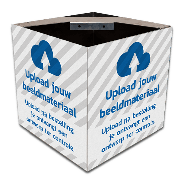 KUBUS bord 4-zijdig met eigen ontwerp + montagebeugels - reflecterend
