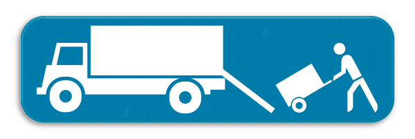 Verkeersbord SB250 G type IV - Enkel laden & lossen