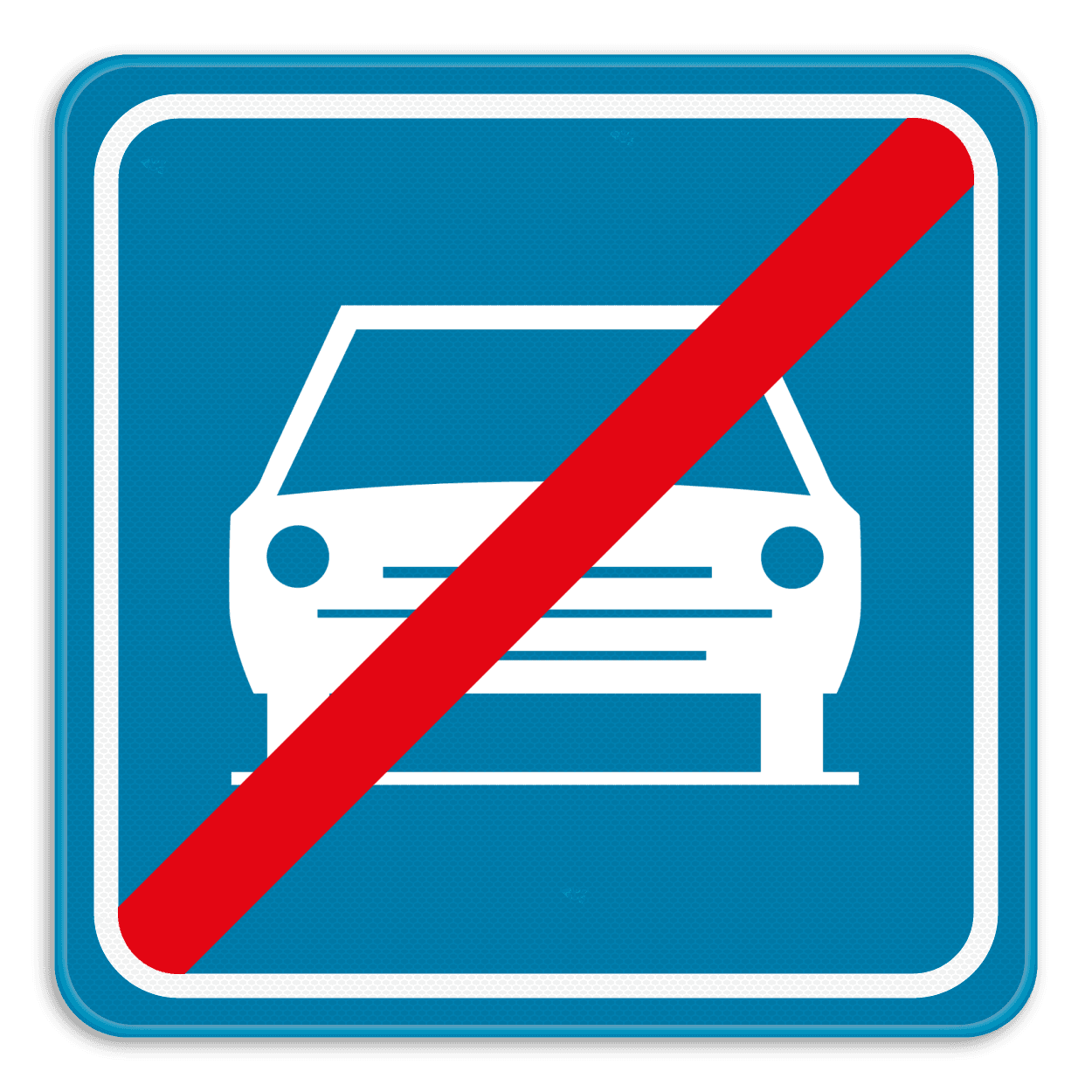 Verkeersbord SB250 F11 - Einde autoweg
