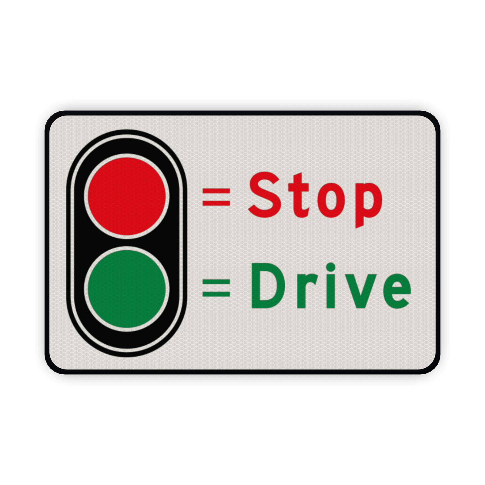 Verkeersbord t.b.v. automatische poort STOP - DRIVE