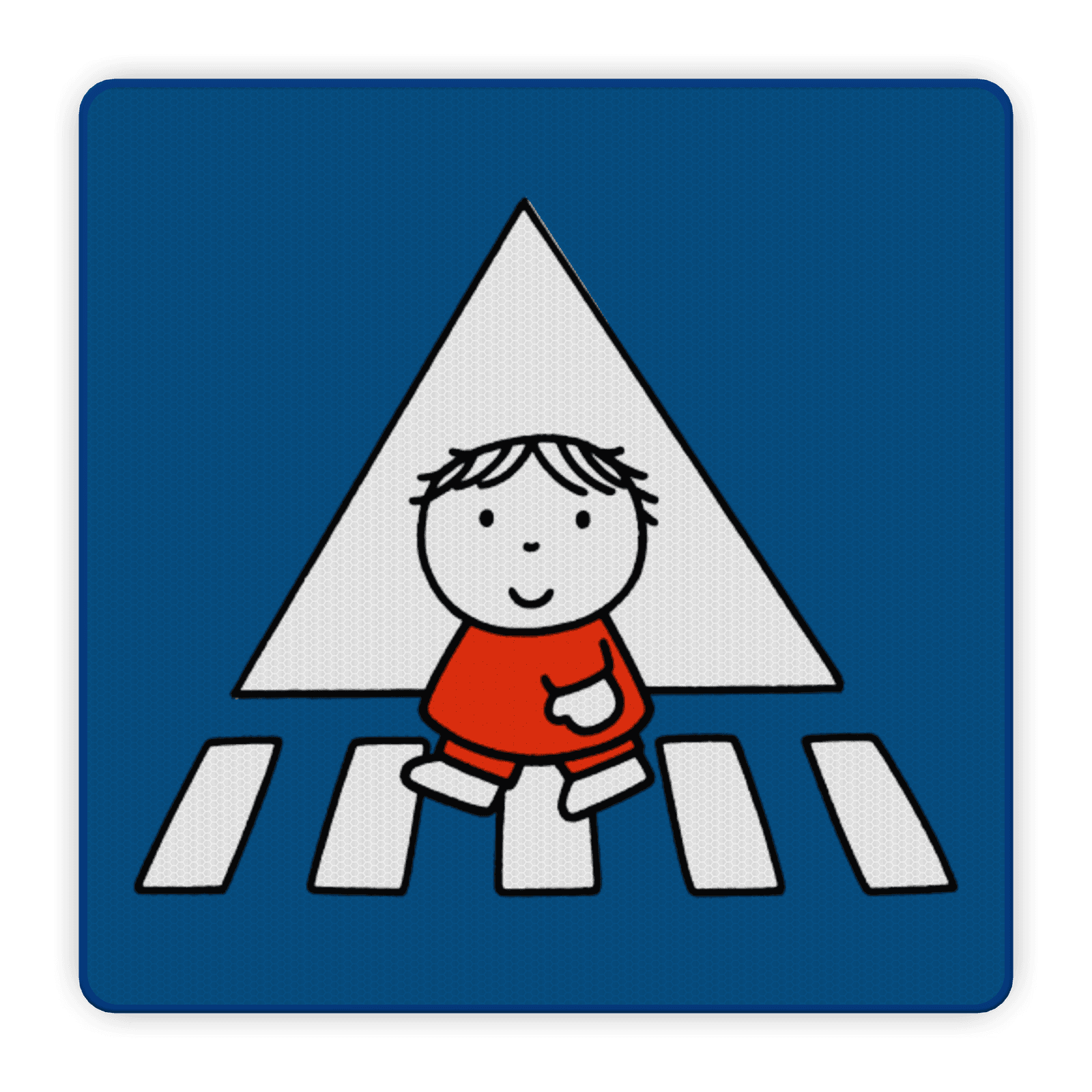 Attentiebord Dick Bruna - oversteken zebrapad - LV.AB.G7