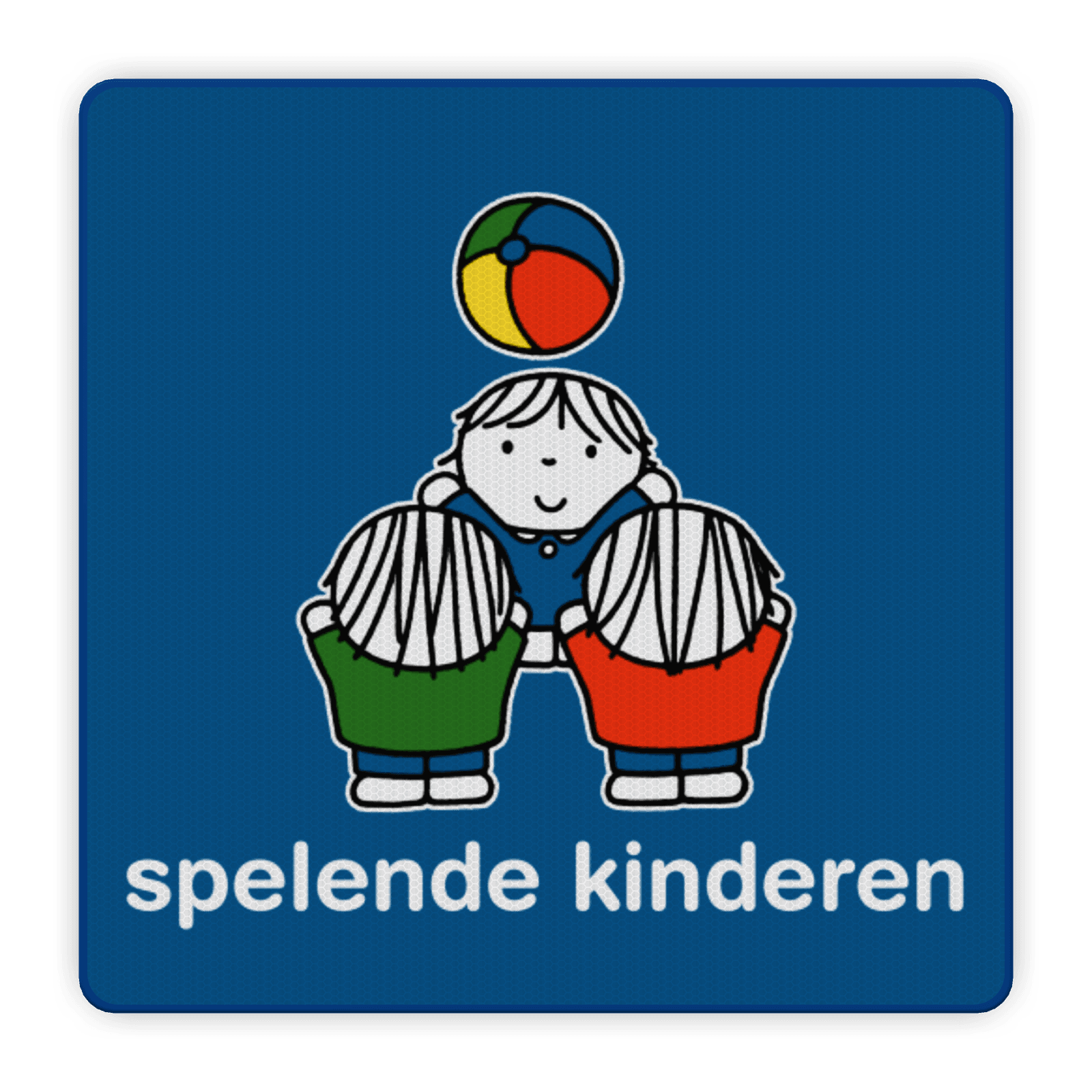 Attentiebord Dick Bruna - groepje met bal - LV.AB.H4