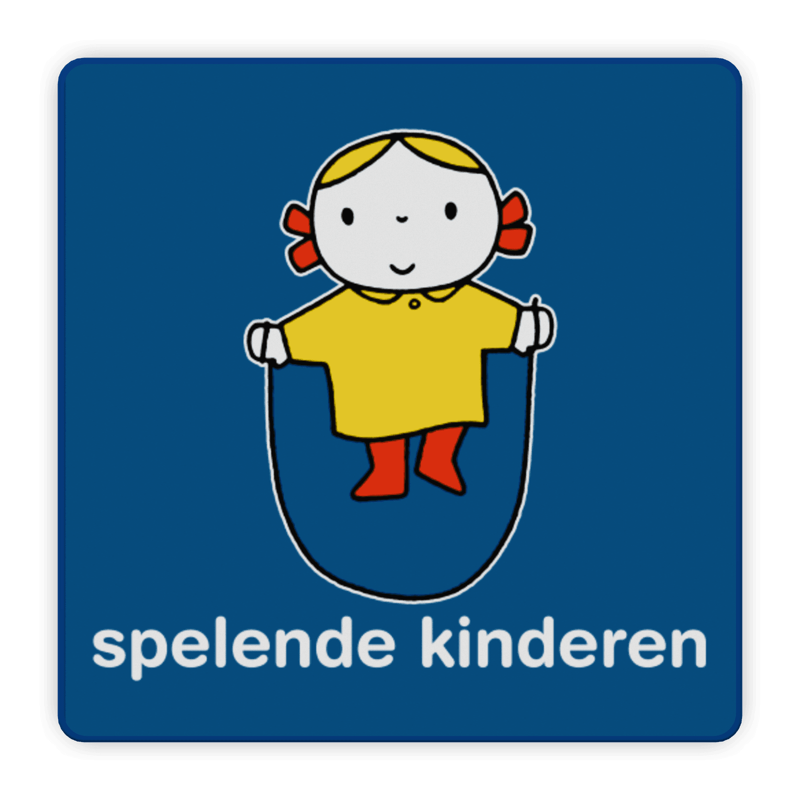 Attentiebord Dick Bruna - meisje met springtouw - LV.AB.H3