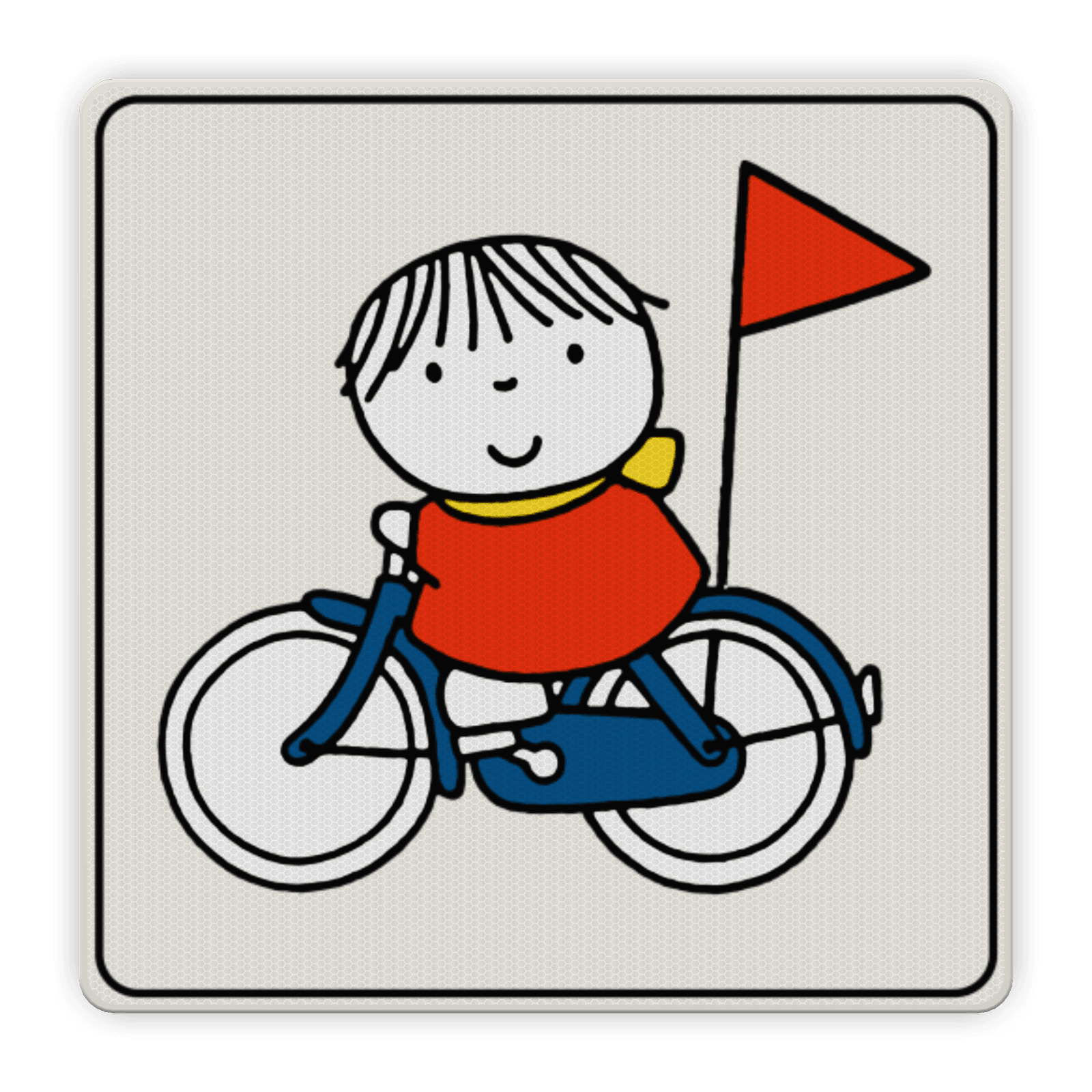 Attentiebord Dick Bruna - op de fiets - LV.AB.G11