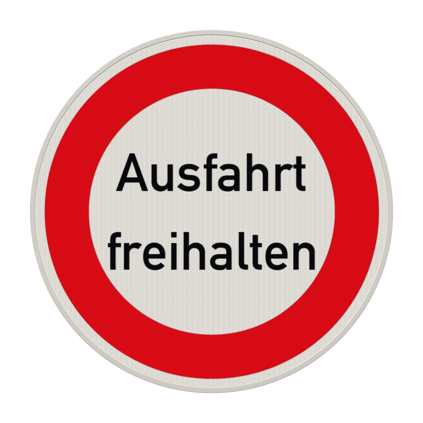 Verbotsschild - Ausfahrt freihalten