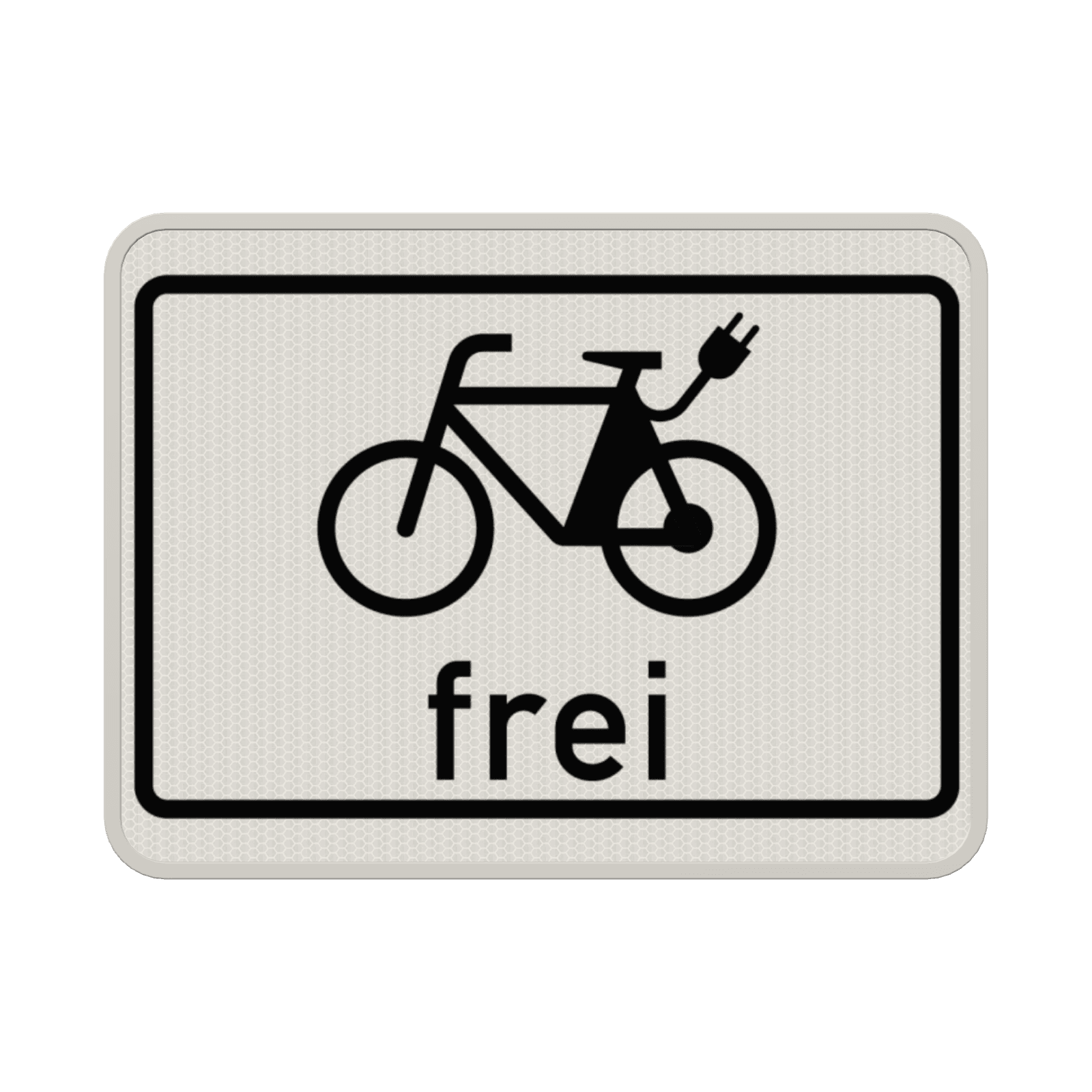 Verkehrszusatzeichen 1022-13 - E-Bikes frei