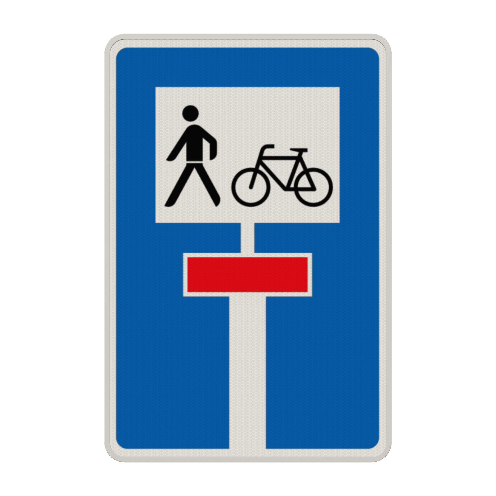 Verkehrszeichen 357-50 - Für Radverkehr und Fußgänger durchlässige Sackgasse