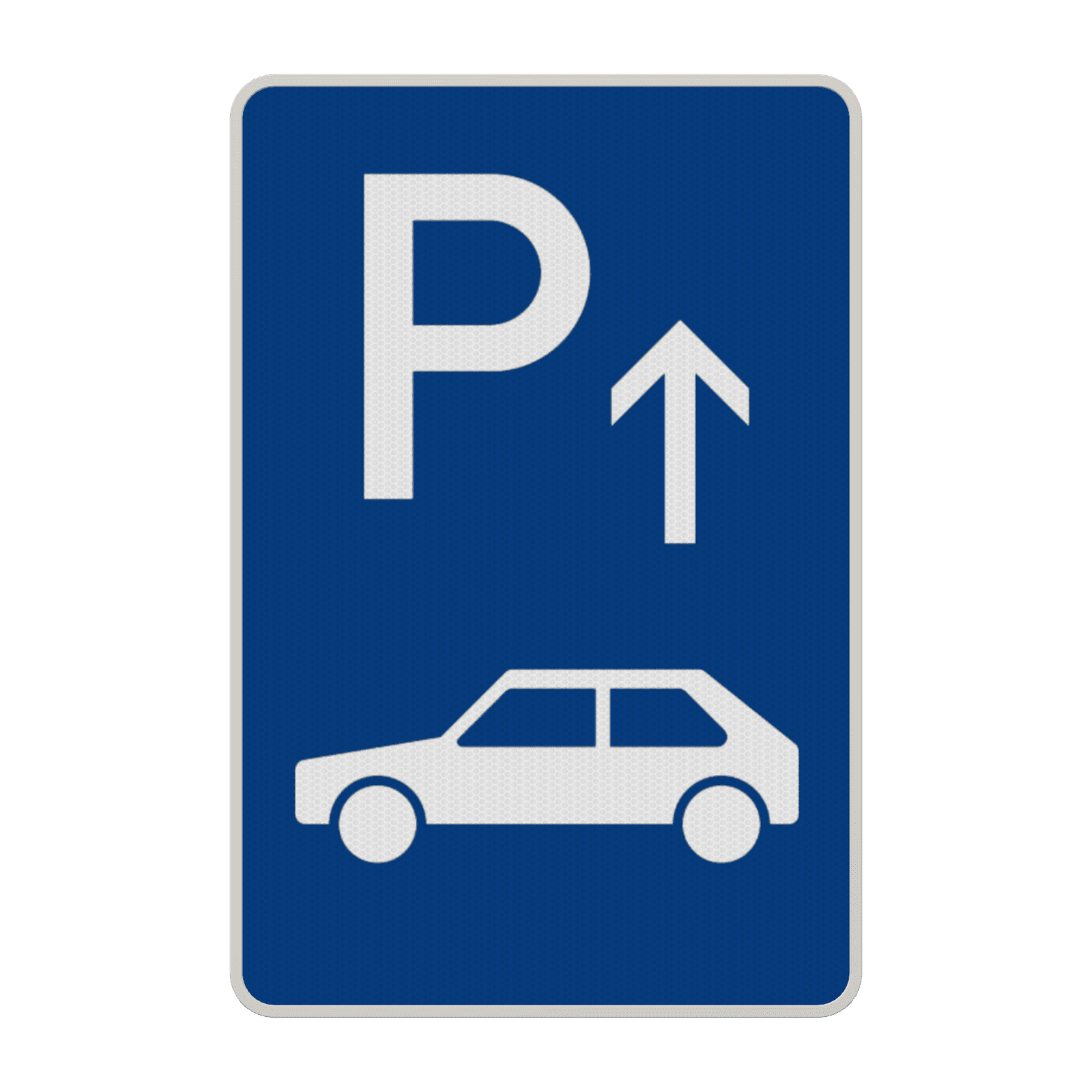 Parkschilder - Parkplatz mit Pfeil und Symbol nach Wunsch