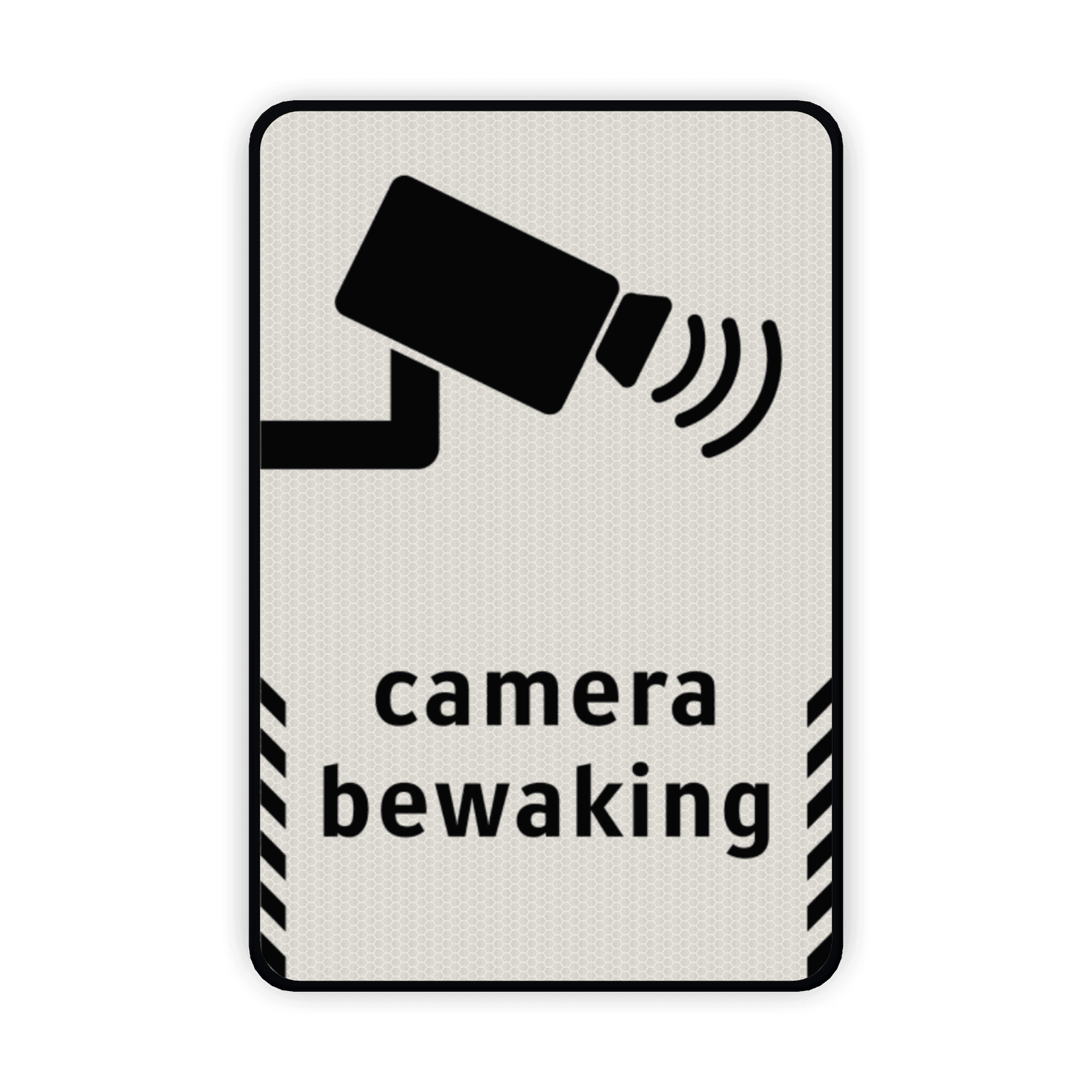 Standaard verkeersbord met camerabewaking
