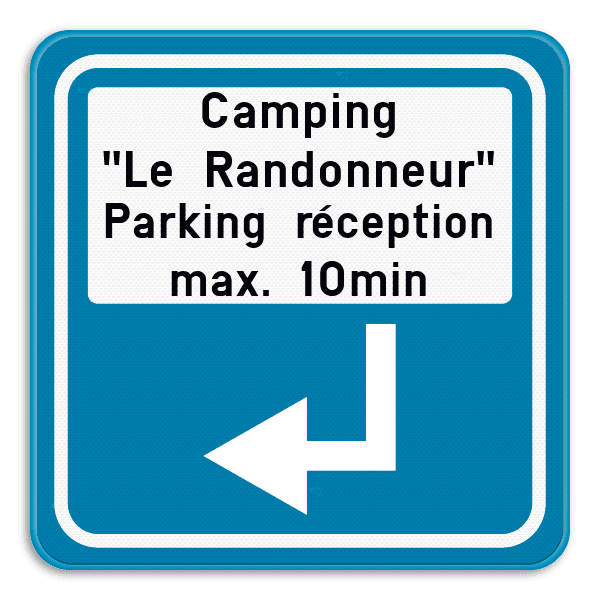 Panneau Touristique – Pictogramme Officiel + Texte Personnalisé