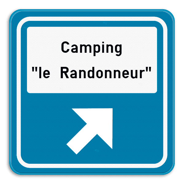 Panneau Touristique – Pictogramme Officiel + Texte Personnalisé