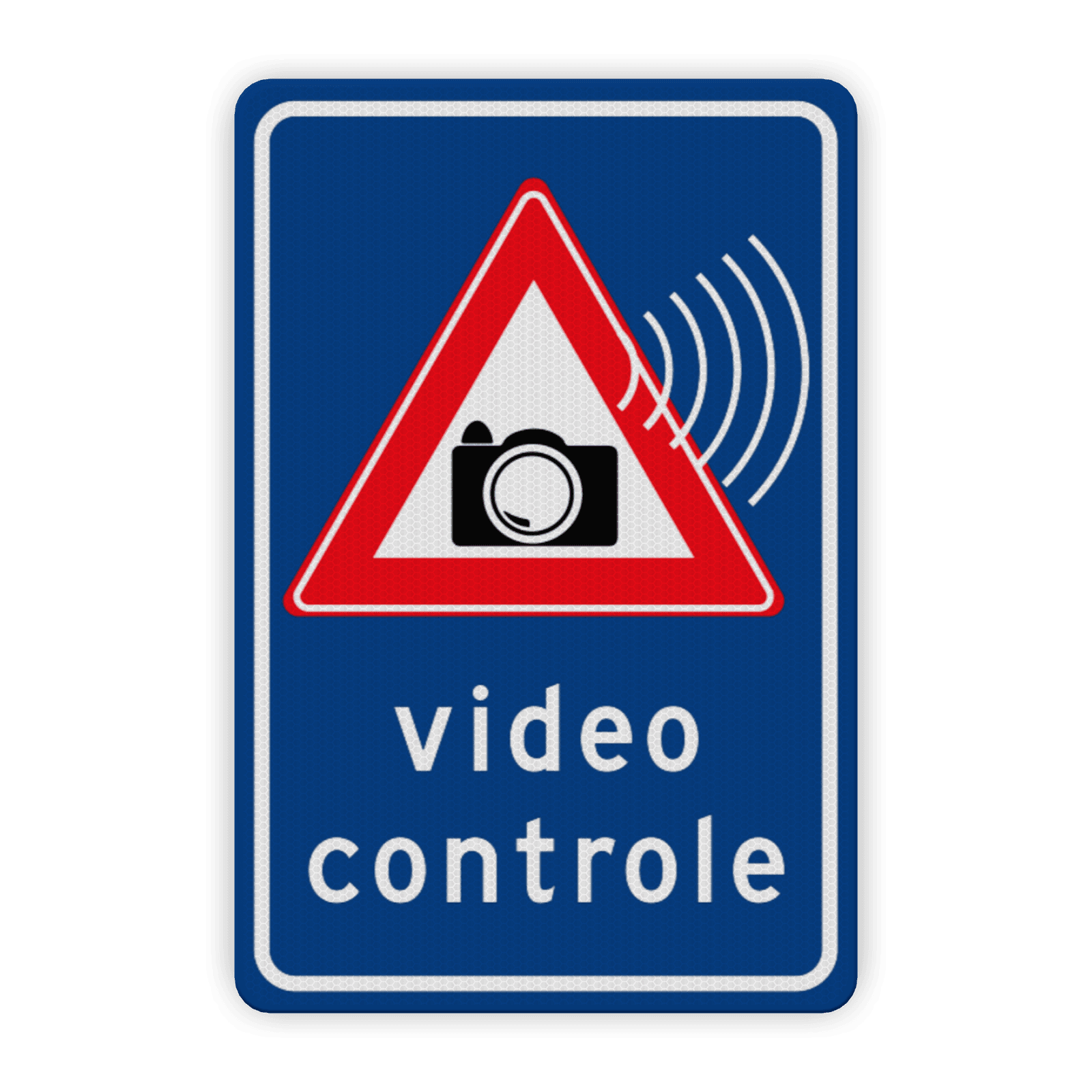 Verkeersbord waarschuwing videocontrole