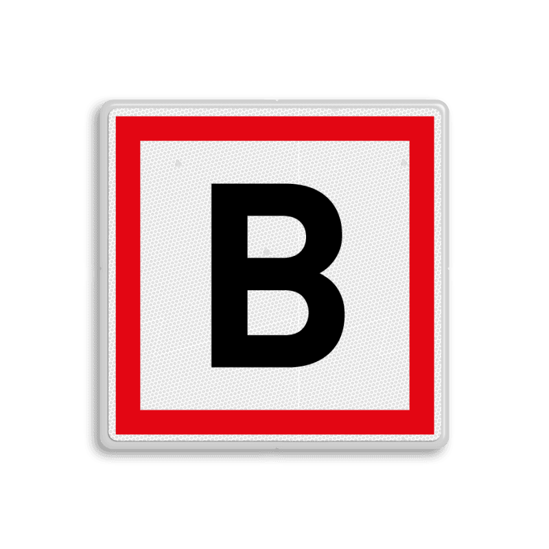 Brand bord vierkant met pictogram Aansluitpunt droge blusleiding - reflecterend