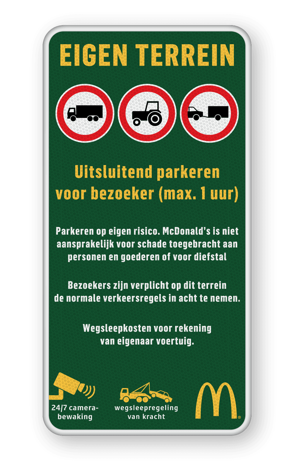 Informatiebord 1-2 McDonald's - Eigen Terrein