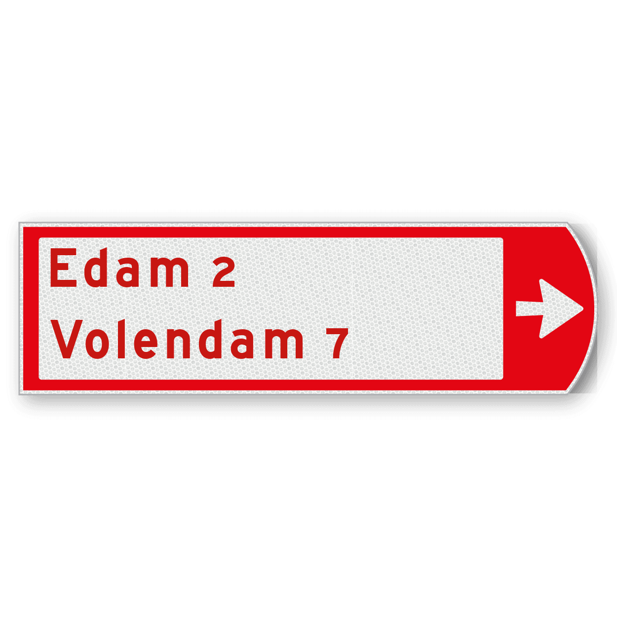 Fietswegwijzer rechtswijzend 753x225mm