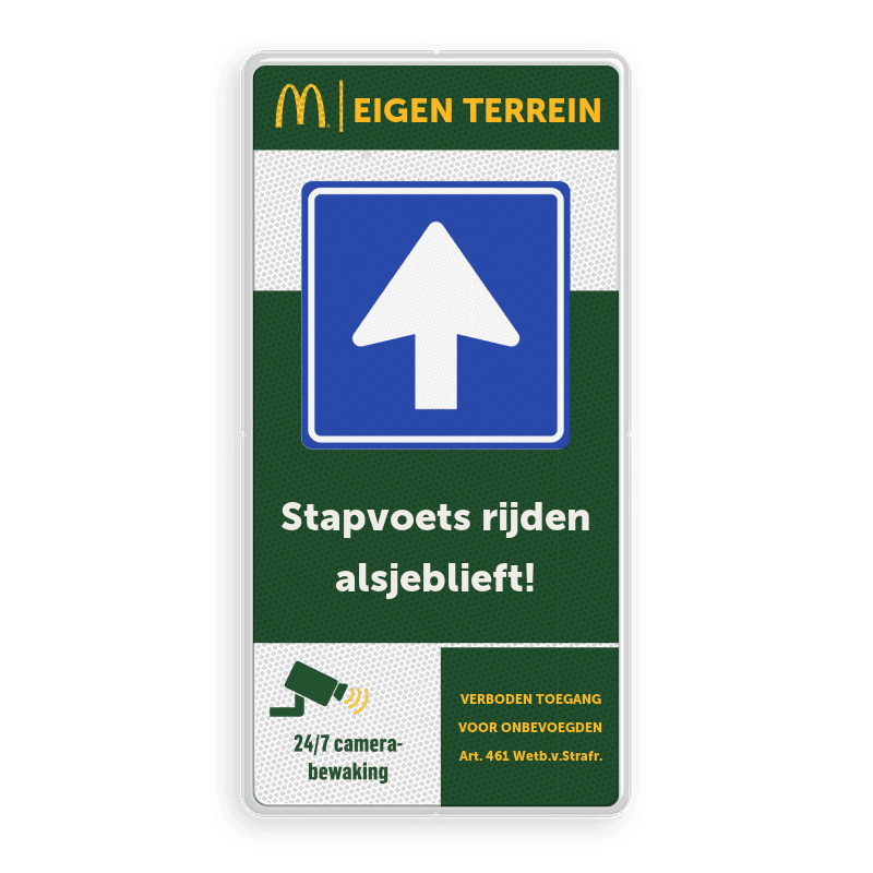 Informatiebord 1-2 McDonald's - Welkom bij.. + tekstblok