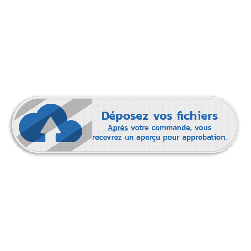 Panneau d'information 4:1 réfléchissant avec votre propre impression