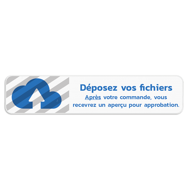 Panneau d'information 1200x250mm réfléchissant avec votre propre impression