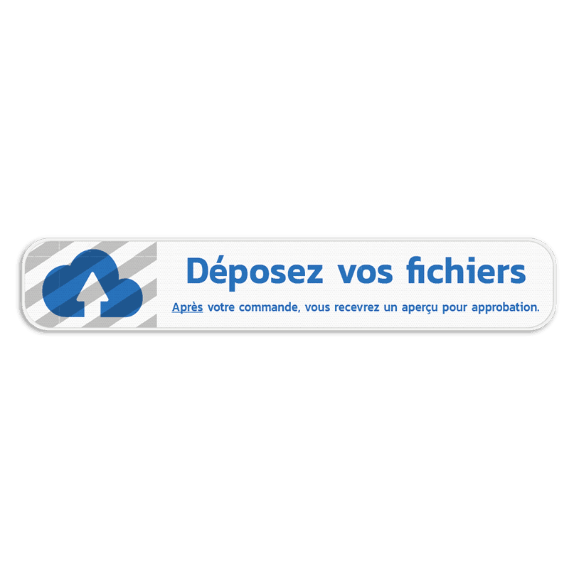 Panneau d'information 1200x150mm réfléchissant avec votre propre impression