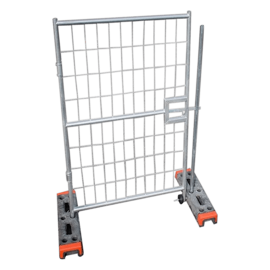 Porte standard pour clôture de chantier avec charnière et verrouillage