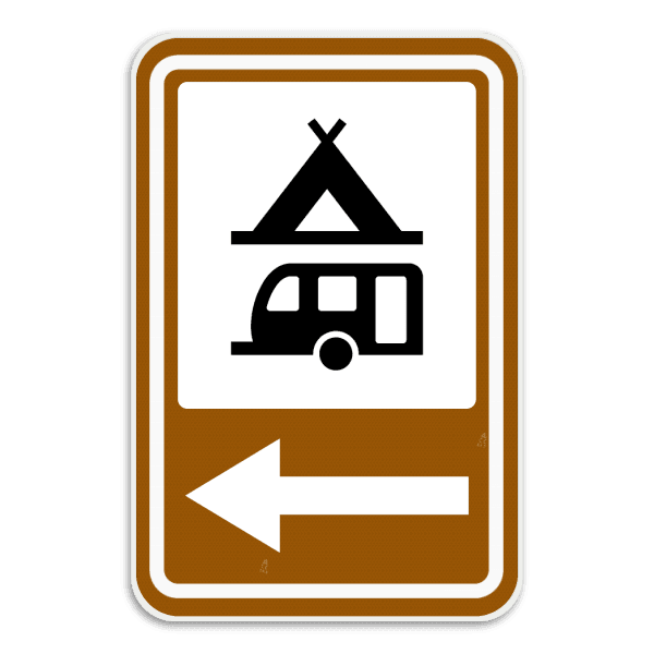 Panneau Touristique – Pictogramme Officiel + Flèche Directionnelle
