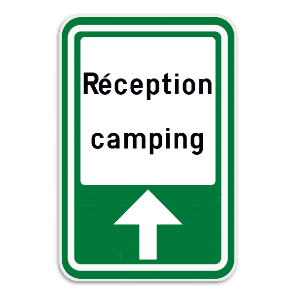 Panneau Directionnel Touristique – Flèche + Texte Personnalisable