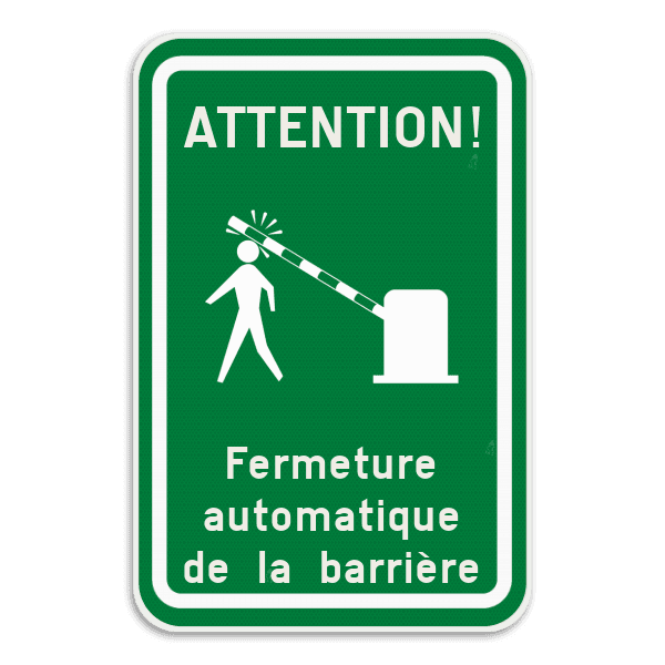 Panneau touristique - Texte + flèche