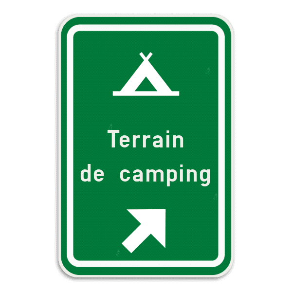 Panneau Touristique avec Flèche – Texte Personnalisable