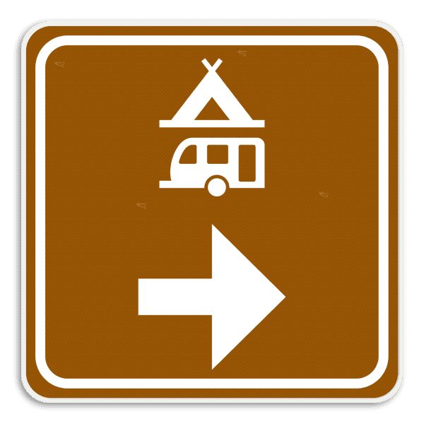 Panneau Touristique – Pictogramme Officiel + Flèche Directionnelle